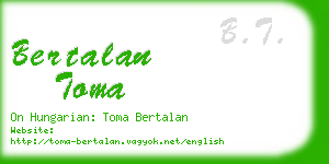 bertalan toma business card